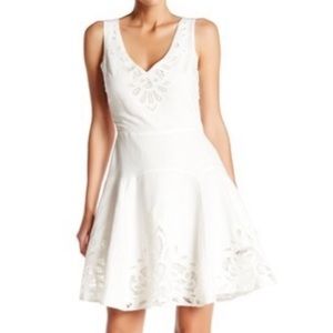 Joie Suzanna Lace Yoke Fit & Flare Dress